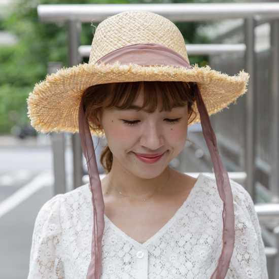 OUTLET】chiffon ribbon hat ～ｼﾌｫﾝﾘﾎﾞﾝﾊｯﾄ | flower WEB SHOP 