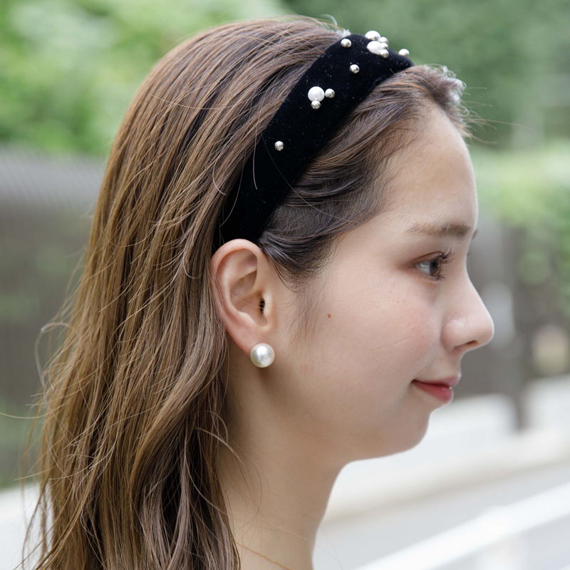 pearl velvet hairband ～ﾊﾟｰﾙﾍﾞﾙﾍﾞｯﾄｶﾁｭｰｼｬ | flower WEB SHOP | フラワー公式通販