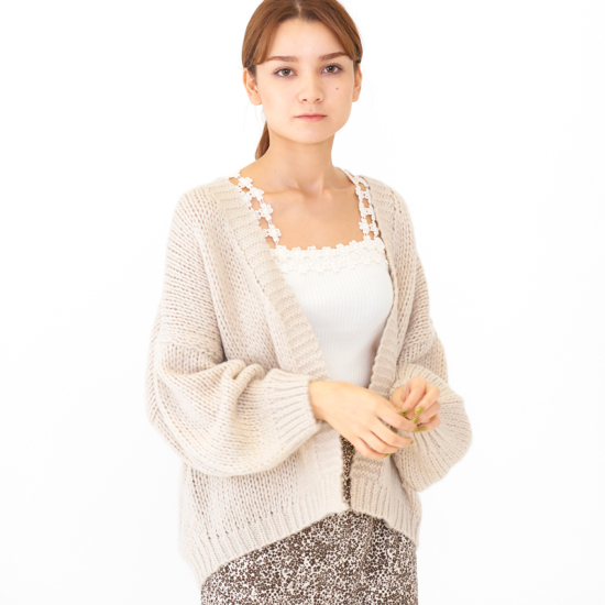 Mohair Touch Knit Cardigan ﾓﾍｱﾀｯﾁﾆｯﾄｶｰﾃﾞｨｶﾞﾝ Flower Webshop フラワーウェブショップ