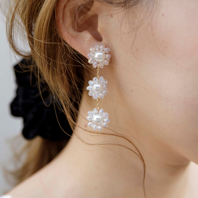 sheer flowery earring ～ｼｱｰﾌﾗﾜﾘｰｲﾔﾘﾝｸﾞ