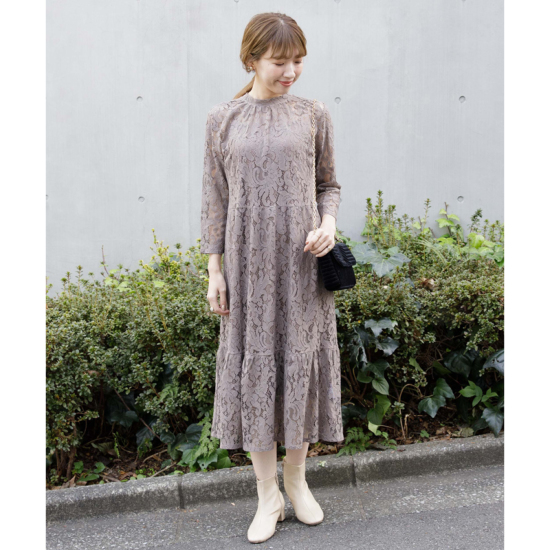 Off Feminine Lace Onepiece2 ﾌｪﾐﾆﾝﾚｰｽﾜﾝﾋﾟｰｽ2 Flower Webshop フラワー ウェブショップ