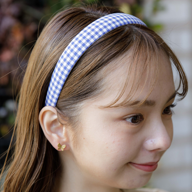 gingham check hairband ～ｷﾞﾝｶﾞﾑﾁｪｯｸｶﾁｭｰｼｬ | flower／フラワー公式通販