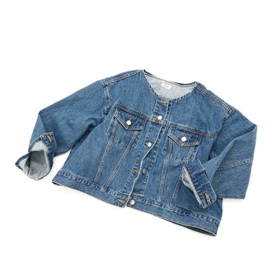 Nocollar Denim Jacket ﾉｰｶﾗｰﾃﾞﾆﾑｼﾞｬｹｯﾄ Flower Webshop フラワーウェブショップ