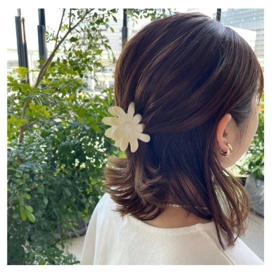 chamomile hairclip ～ｶﾓﾐｰﾙﾍｱｸﾘｯﾌﾟ | flower／フラワー公式通販