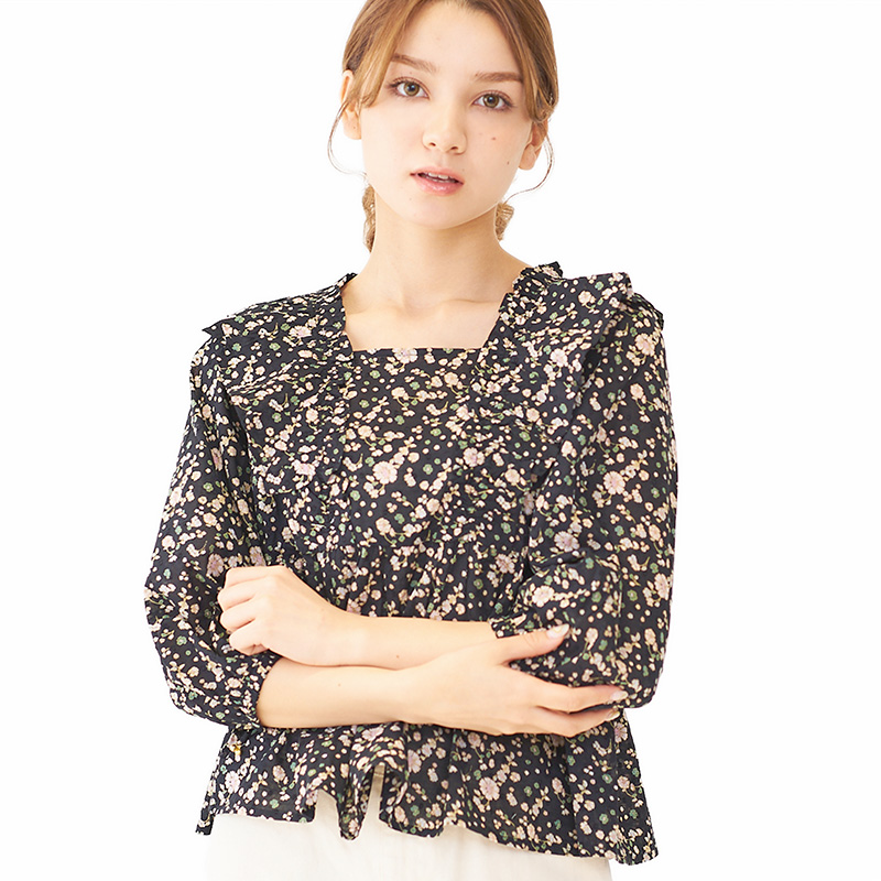 Mame Kurogouchi 「Flower Hand-Printed Crepe Blouse」フラワー