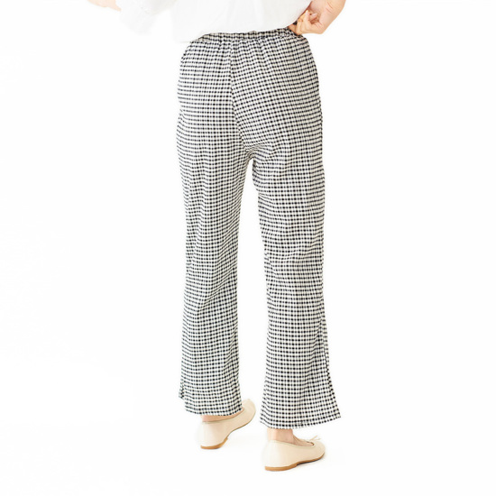 OUTLET】gingham bubble pants ～ｷﾞﾝｶﾞﾑﾊﾞﾌﾞﾙﾊﾟﾝﾂ | flower／フラワー