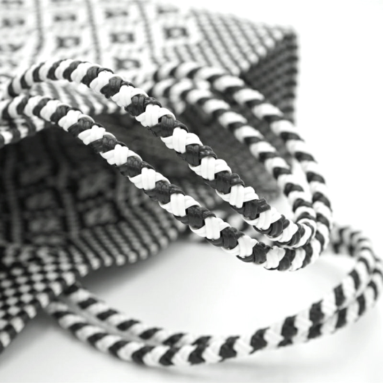 MERCADO BAG - ROMBO - Black / White (S) | flower／フラワー