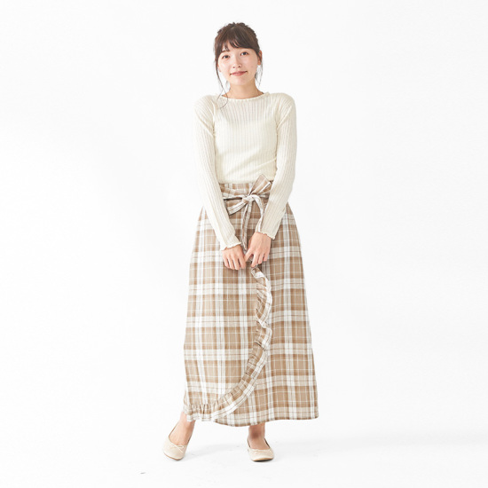 OUTLET】mood check skirt ～ﾑｰﾄﾞﾁｪｯｸｽｶｰﾄ | flower／フラワー公式通販