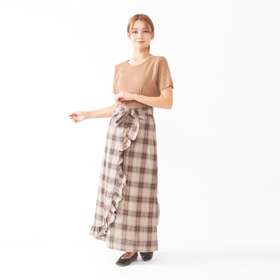 OUTLET】mood check skirt ～ﾑｰﾄﾞﾁｪｯｸｽｶｰﾄ | flower／フラワー公式通販