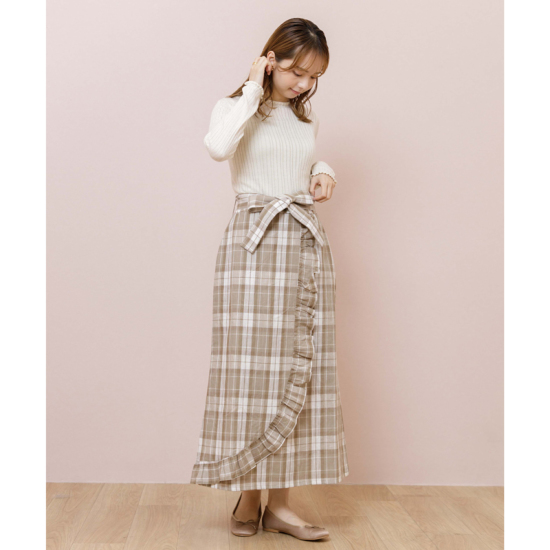 OUTLET】mood check skirt ～ﾑｰﾄﾞﾁｪｯｸｽｶｰﾄ | flower／フラワー公式通販