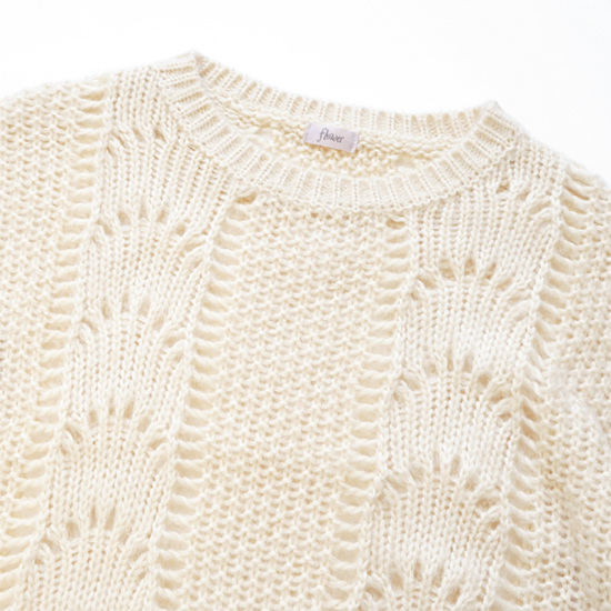 OUTLET】fluffy lace knit ～ﾌﾗｯﾌｨｰﾚｰｽﾆｯﾄ | flower／フラワー公式通販