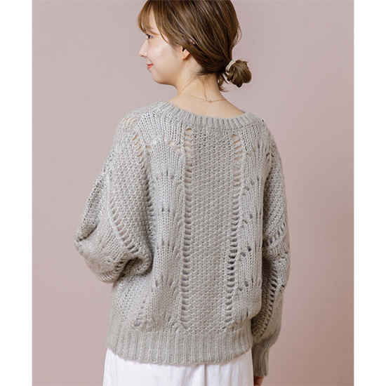 OUTLET】fluffy lace knit ～ﾌﾗｯﾌｨｰﾚｰｽﾆｯﾄ | flower／フラワー公式通販