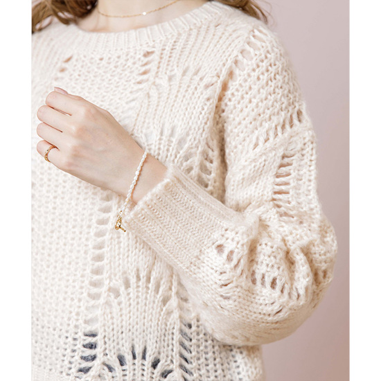 OUTLET】fluffy lace knit ～ﾌﾗｯﾌｨｰﾚｰｽﾆｯﾄ | flower／フラワー公式通販
