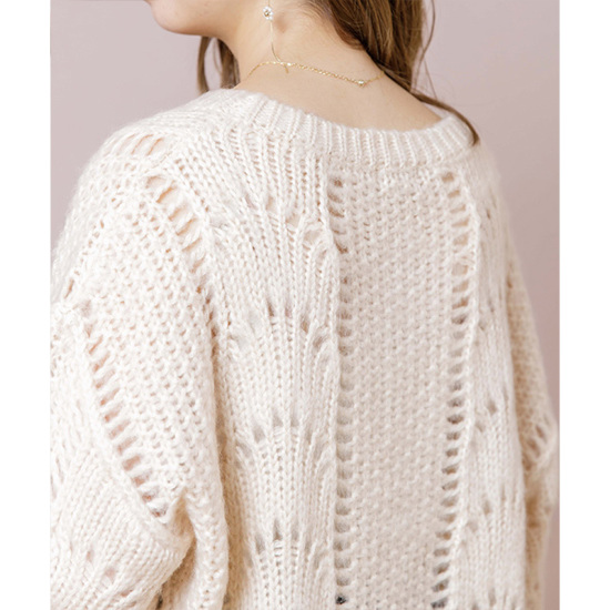 OUTLET】fluffy lace knit ～ﾌﾗｯﾌｨｰﾚｰｽﾆｯﾄ | flower／フラワー公式通販