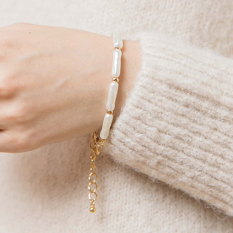 stick pearl bracelet～ｽﾃｨｯｸﾊﾟｰﾙﾌﾞﾚｽﾚｯﾄ | flower／フラワー公式通販