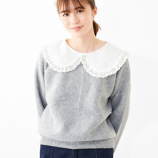 OUTLET】lacy collar top～ﾚｰｼｰｶﾗｰﾄｯﾌﾟ | flower／フラワー公式通販