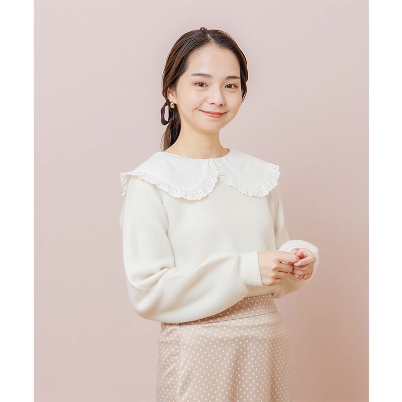 OUTLET】lacy collar top～ﾚｰｼｰｶﾗｰﾄｯﾌﾟ | flower／フラワー公式通販