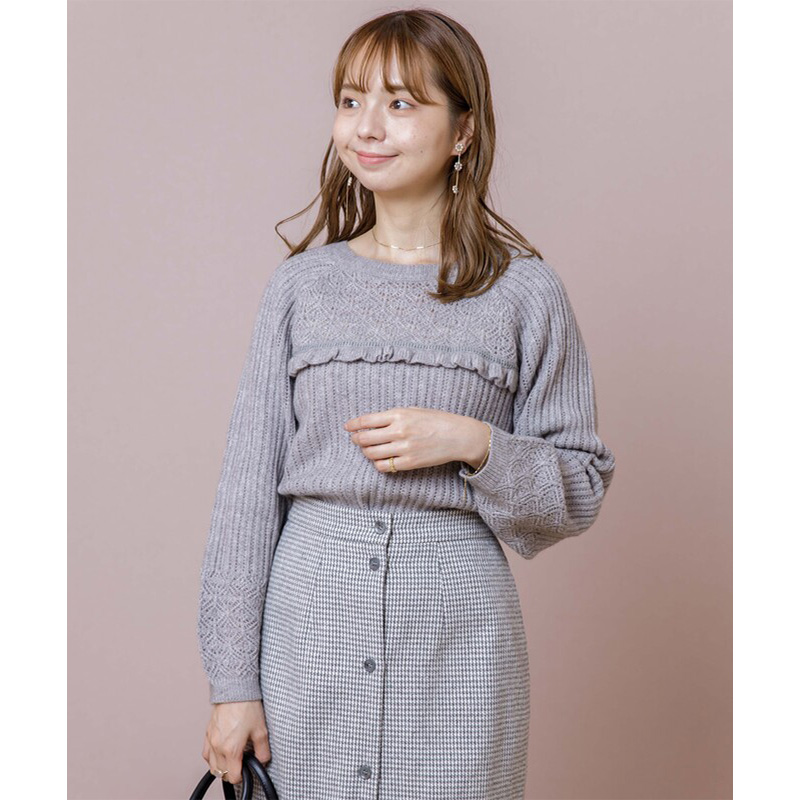 OUTLET】lace frill knit～ﾚｰｽﾌﾘﾙﾆｯﾄ | flower／フラワー公式通販
