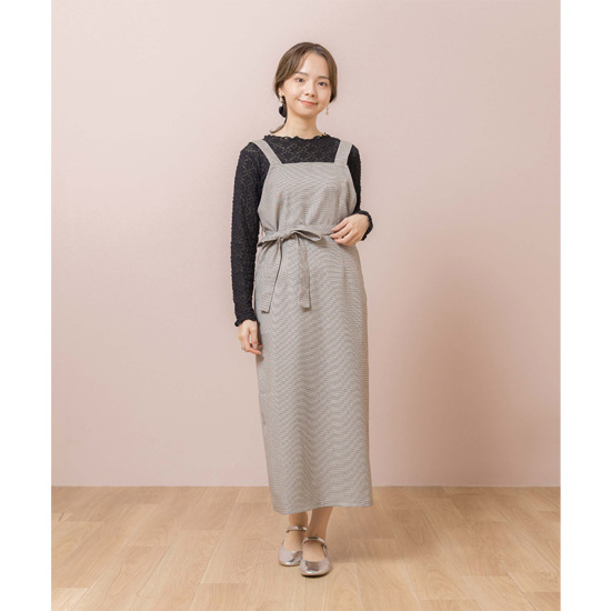 50 Off Check Apron Onepiece ﾁｪｯｸｴﾌﾟﾛﾝﾜﾝﾋﾟｰｽ Flower Web Shop フラワー公式通販