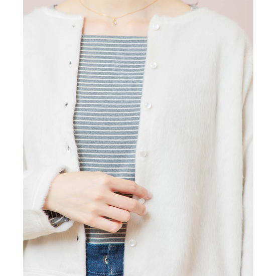 OUTLET】lady fluff cardigan～ﾚﾃﾞｨﾌﾗｯﾌｶｰﾃﾞｨｶﾞﾝ | flower／フラワー