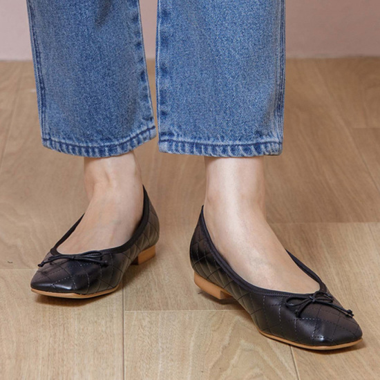 HUNTER キルティングバレエシューズ EU 38 Fin｜トゥキャップキルティングバレエシューズ | Rakuten