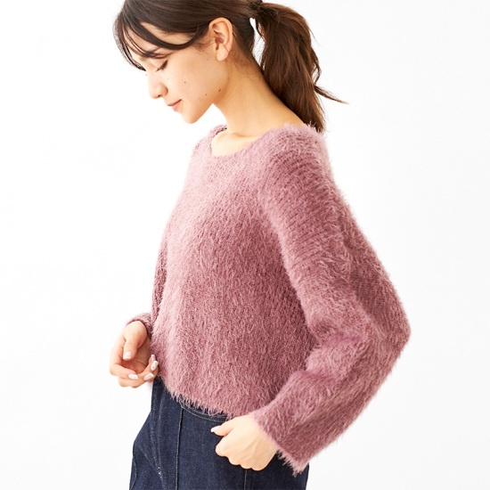 Outlet Loose Shaggy Knit ﾙｰｽﾞｼｬｷﾞｰﾆｯﾄ Flower フラワー公式通販