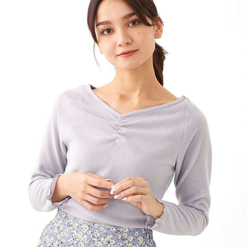 OUTLET】gather knit top～ｷﾞｬｻﾞｰﾆｯﾄﾄｯﾌﾟ | flower／フラワー公式通販