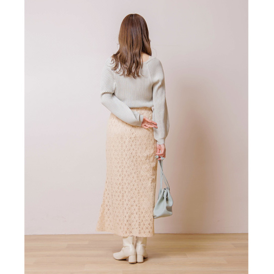 n.k atelier millefeuille lace skirt スカート n.k atelier lace skirt レース スカート - メルカリ