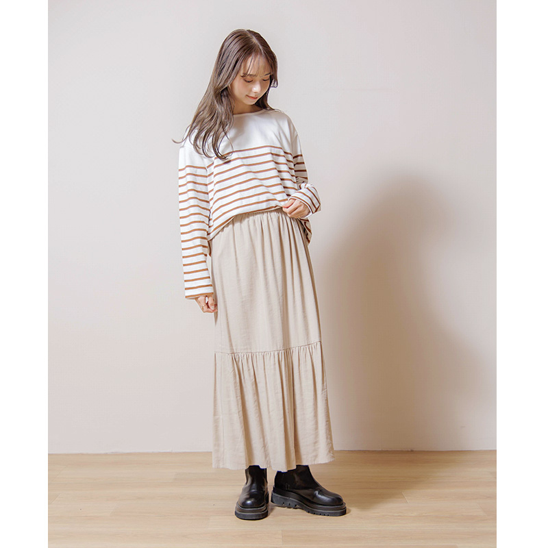 OUTLET】relax border top～ﾘﾗｯｸｽﾎﾞｰﾀﾞｰﾄｯﾌﾟ | flower／フラワー公式通販