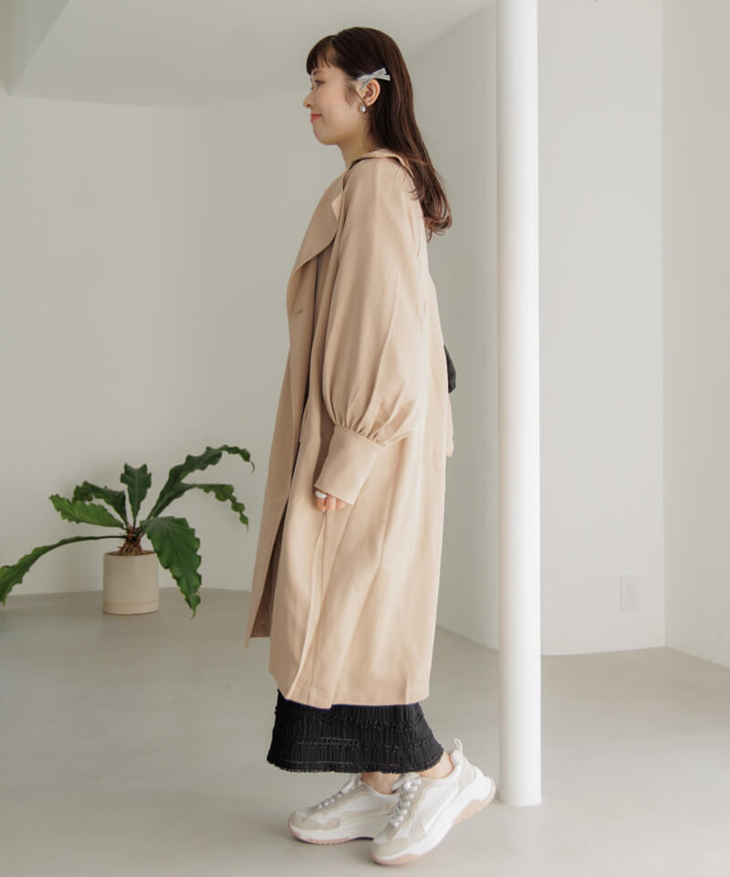 60%OFF】loosely trench coat～ﾙｰｽﾞﾘｰﾄﾚﾝﾁｺ-ﾄ | flower