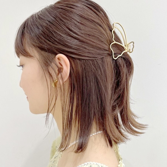 GP ココ&ハートヘアクリップ ゴールド フェイクパール ピンク ...