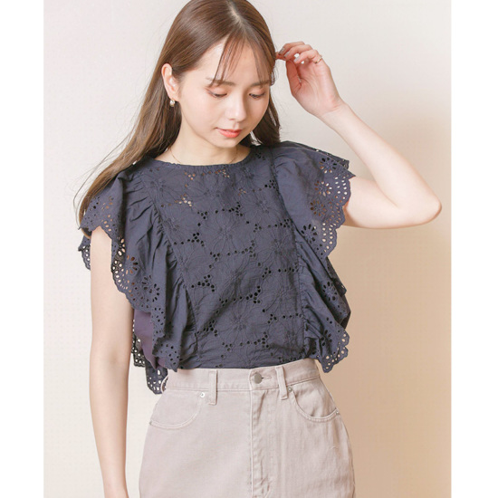 OUTLET】baby rainbow blouse～ﾍﾞｲﾋﾞｰﾚｲﾝﾎﾞｰﾌﾞﾗｳｽ | flower／フラワー