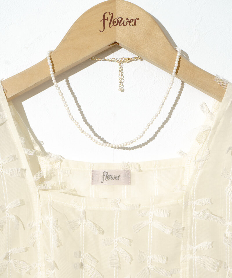 natural pearl necklace ディテール