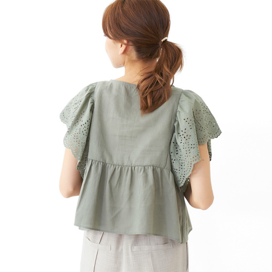 OUTLET】nostalgie lace blouse～ﾉｽﾀﾙｼﾞｰﾚｰｽﾌﾞﾗｳｽ | flower／フラワー 
