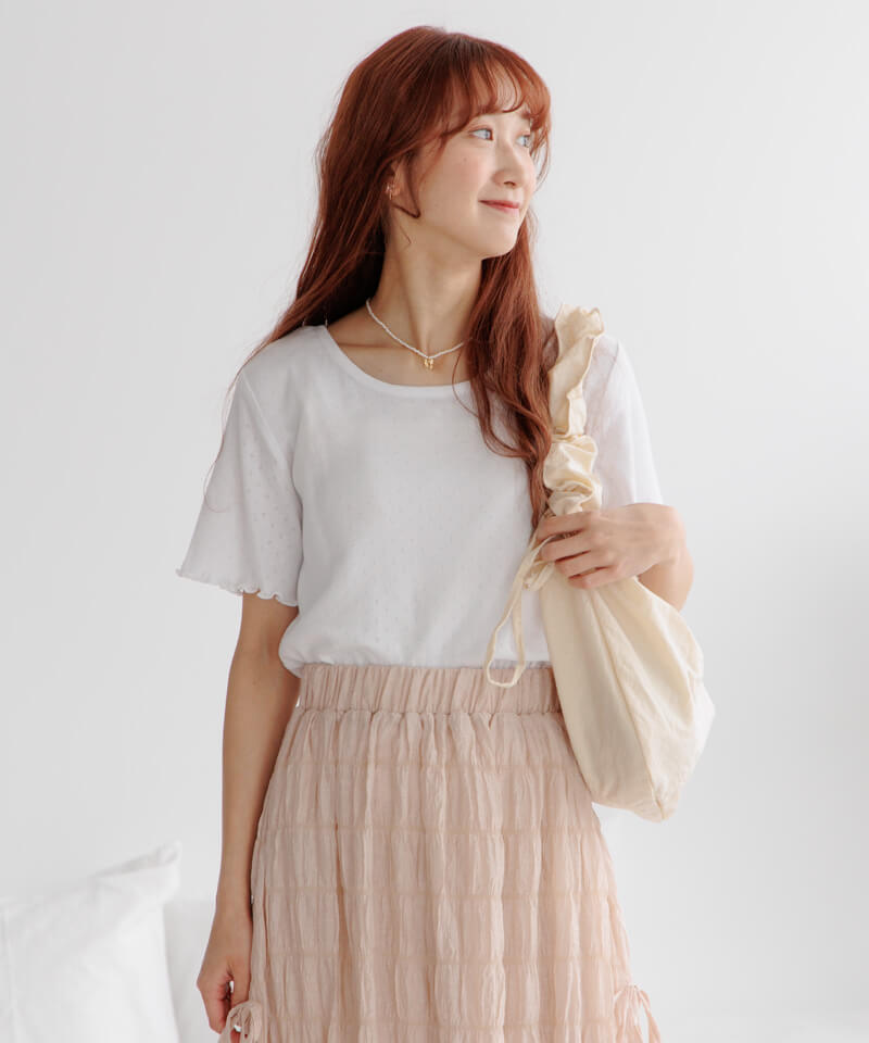 shirring handle bag～ｼｬｰﾘﾝｸﾞﾊﾝﾄﾞﾙﾊﾞｯｸﾞ | flower／フラワー