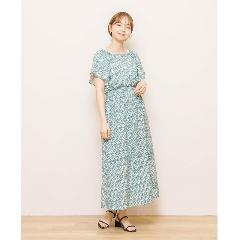 【OUTLET】many bloom onepiece～ﾒﾆｰﾌﾞﾙｰﾑﾜﾝﾋﾟｰｽ