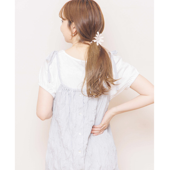 OUTLET】gather cami onepiece～ｷﾞｬｻﾞｰｷｬﾐﾜﾝﾋﾟｰｽ | flower／フラワー