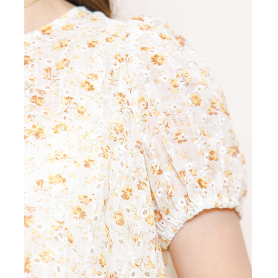 OUTLET】watery bloom blouse～ｳｫｰﾀﾘｰﾌﾞﾙｰﾑﾌﾞﾗｳｽ | flower