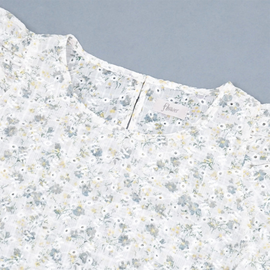 OUTLET】watery bloom blouse～ｳｫｰﾀﾘｰﾌﾞﾙｰﾑﾌﾞﾗｳｽ | flower