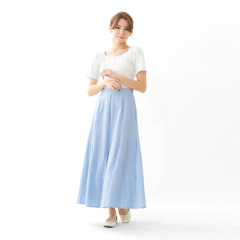 OUTLET】summery check skirt～ｻﾏﾘｰﾁｪｯｸｽｶｰﾄ | flower／フラワー公式通販