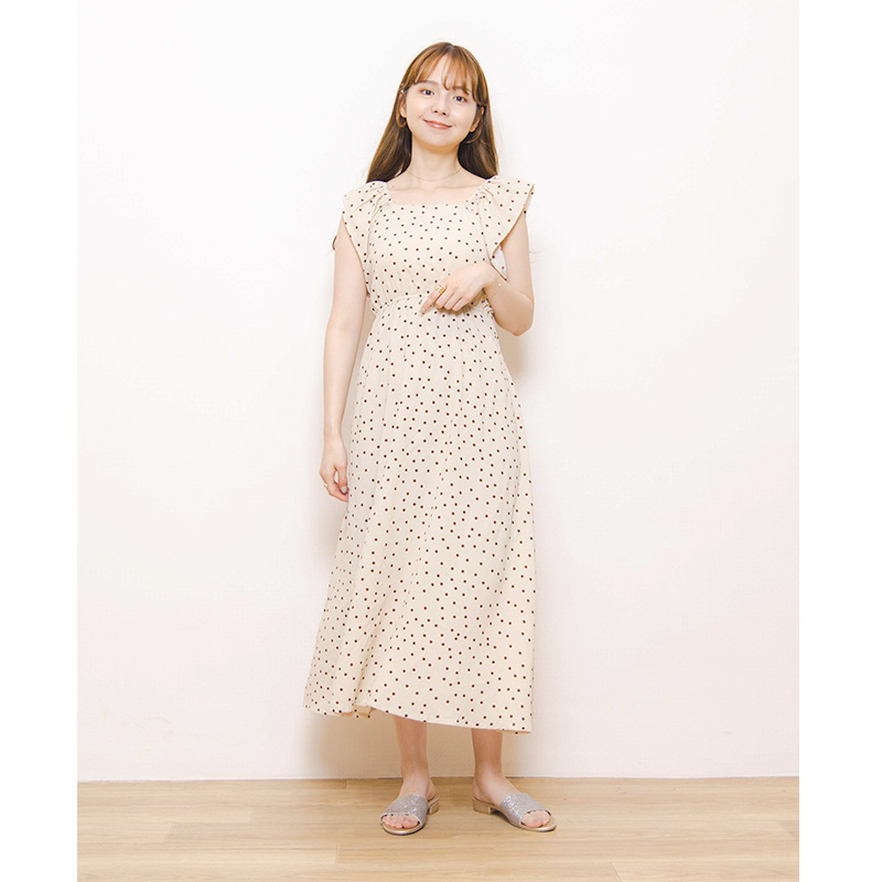Outlet Retro Dot Ribbon Onepiece ﾚﾄﾛﾄﾞｯﾄﾘﾎﾞﾝﾜﾝﾋﾟｰｽ Flower フラワー公式通販