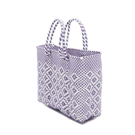 MERCADO BAG - ROMBO - Metallic Purple / White (XS) | flower 