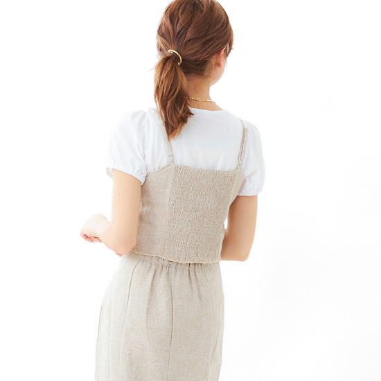 OUTLET】fringe tweed bustier～ﾌﾘﾝｼﾞﾂｲｰﾄﾞﾋﾞｽﾁｪ | flower／フラワー