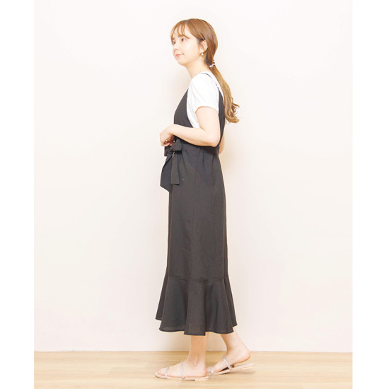 OUTLET】linen like camionepiece2～ﾘﾈﾝﾗｲｸｷｬﾐﾜﾝﾋﾟｰｽ2 | flower