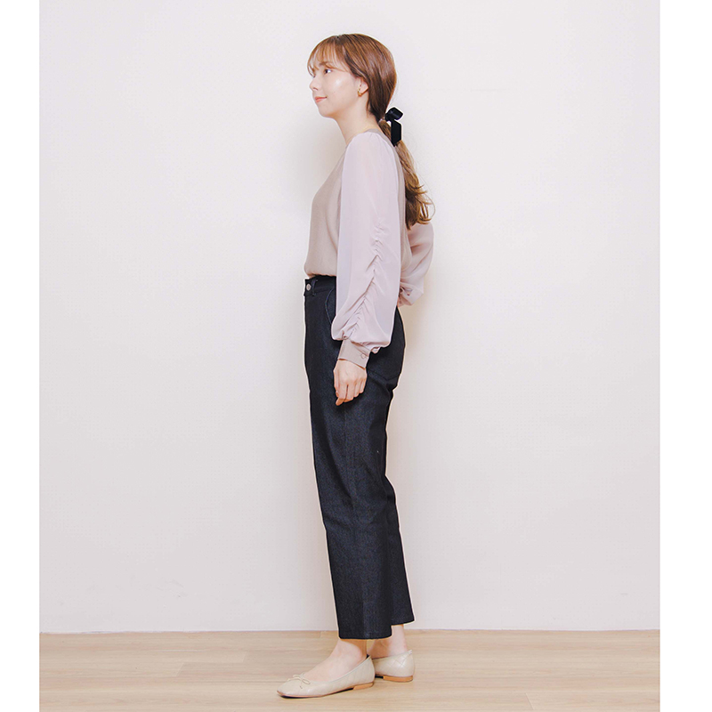 OUTLET】shirring gather blouse～ｼｬｰﾘﾝｸﾞｷﾞｬｻﾞｰﾌﾞﾗｳｽ | flower