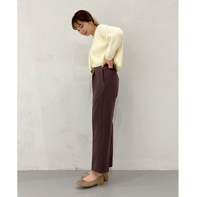 OUTLET】tuck high waist tapered pants～ﾀｯｸﾊｲｳｴｽﾄﾃｰﾊﾟｰﾄﾞﾊﾟﾝﾂ