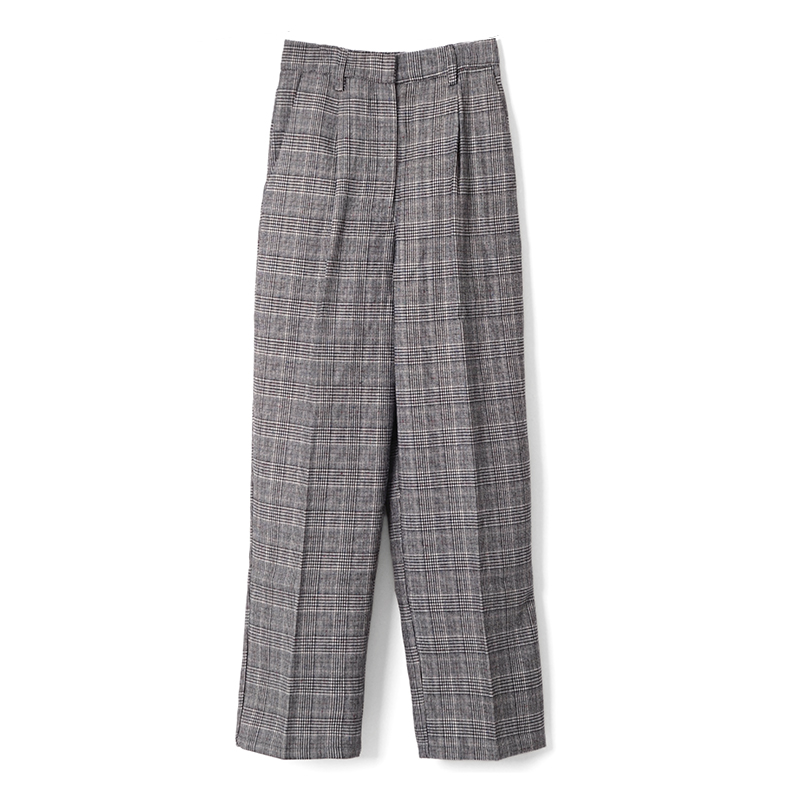OUTLET】check tapered pants～ﾁｪｯｸﾃｰﾊﾟｰﾄﾞﾊﾟﾝﾂ | flower