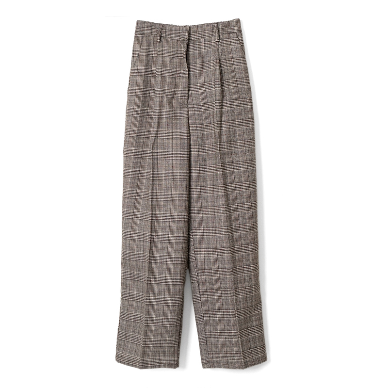 OUTLET】check tapered pants～ﾁｪｯｸﾃｰﾊﾟｰﾄﾞﾊﾟﾝﾂ | flower