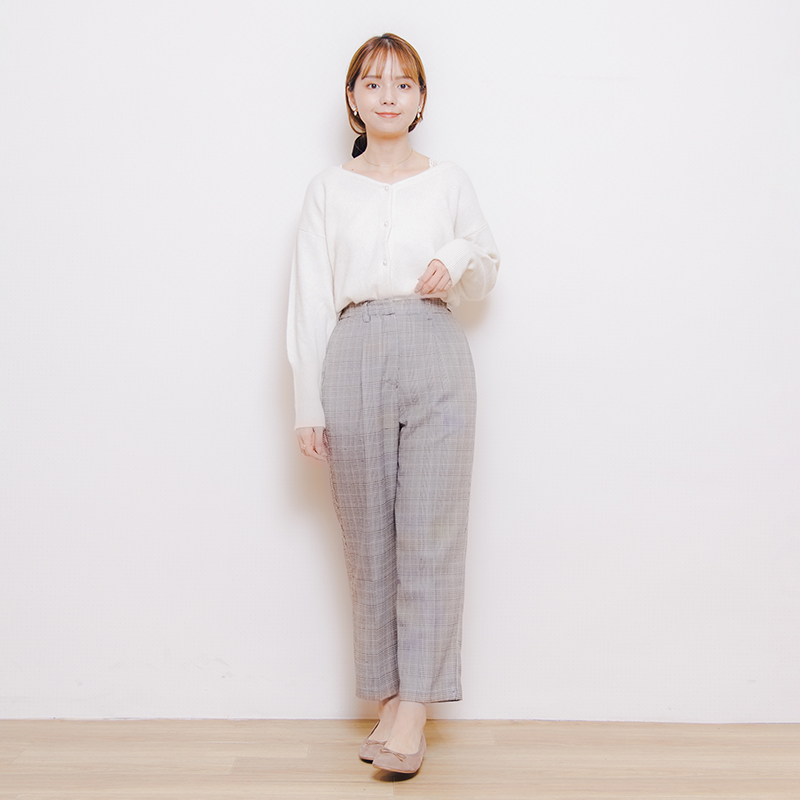 50%OFF】check tapered pants～ﾁｪｯｸﾃｰﾊﾟｰﾄﾞﾊﾟﾝﾂ | flower／フラワー