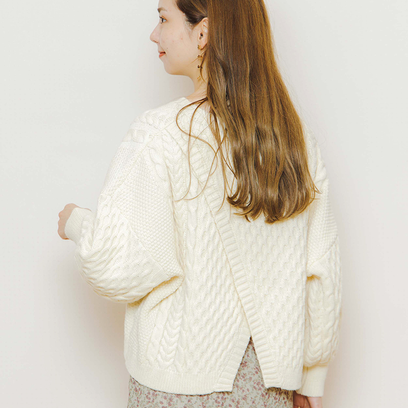 OUTLET】feminine back knit～ﾌｪﾐﾆﾝﾊﾞｯｸﾆｯﾄ | flower／フラワー公式通販